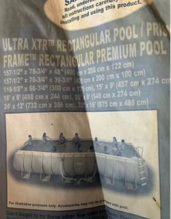 Free 16' x 8' above ground pool