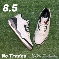 Size 8.5 Air Jordan 3 Retro “Grey Cement” 🐨