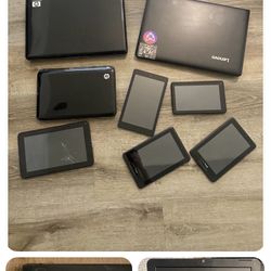 lot of laptops, tablets, Mini HP, iBook G4 for parts or repair