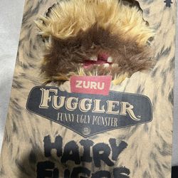 ZURU Fugglers Hairy Fuggs - Funny Ugly Monster Tan Plush Doll Screech   9"