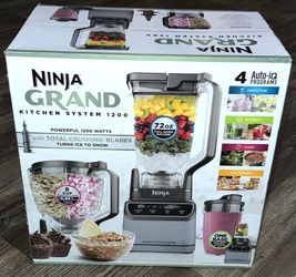 Ninja Grand Kitchen System 72-Oz Blender, 4 Presets, Smoothie, Chop, Dough, 3 Speeds, 1200W