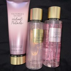 Victoria’s Secret Velvet Petals 3-Piece Set (Lotion, Shimmer Mist & Fragrance Mist) – NEW 