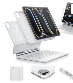 Upgraded] ESR iPad Pro 13 Inch Case with Keyboard (M5/M4, 2025/2024), iPad Pro 13 Keyboard Case with Magnetic Stand, Portrait/Raised Modes for iPad Pr