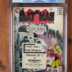 Batman #121 (1959) CGC 2.0 — 1st & Origin of Mr. Freeze (Mr. Zero); Bill Finger