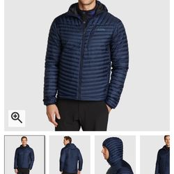 Eddie Bauer Men’s Micro therm Storm down 800 Jacket With Hoody ( Sz Medium )  