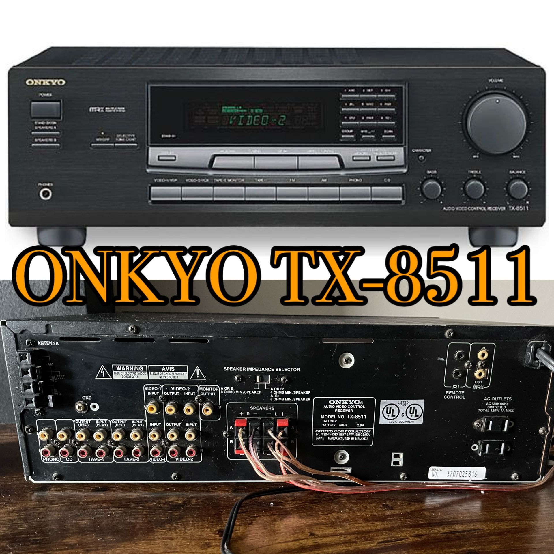 ONKYO TX8511 Audio/Video Receiver (Very Good Sound Quality) for Sale