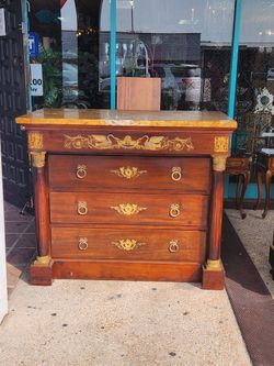 Antique French Louis Phillip Side Board Chest Of Drawers