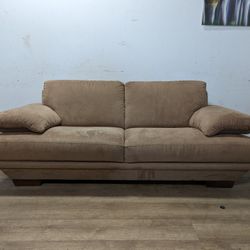 Modern Light Brown Fabric Couch
