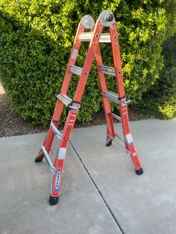 Werner Multi-Purpose Fiberglass 18 ft Reach Height Pro Ladder | Like New!