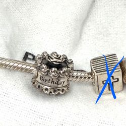 1 Authentic Pandora Happy Birthday Cake Retired ALE