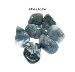 Moss Agate Genuine Stones 7pcs 70.3g Total
