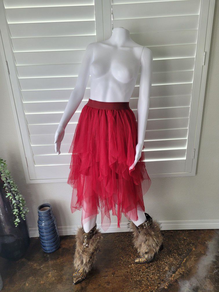 Wine Red Fairy Skirt