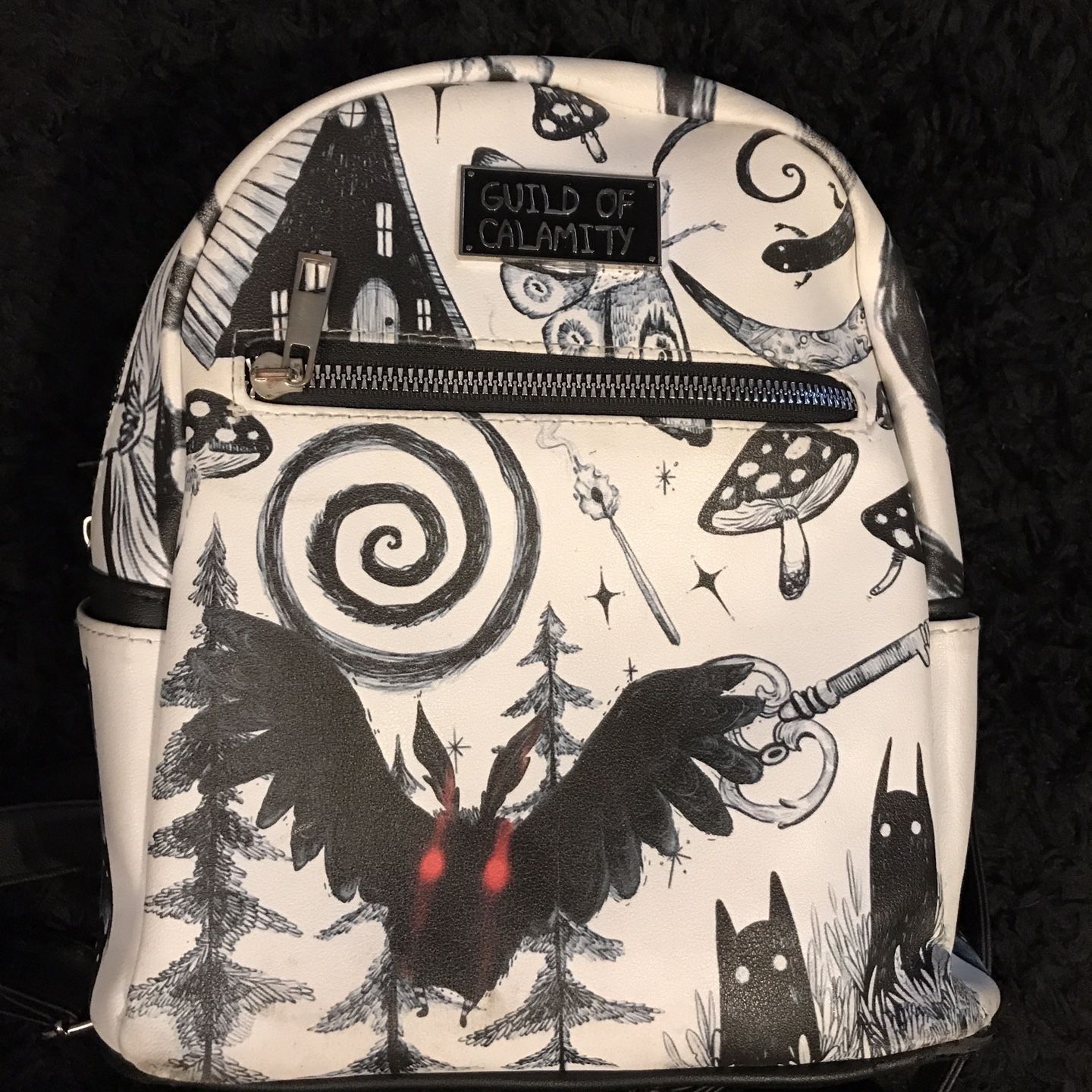 guild of calamity mothman mini backpack Buy Backpack, Grey at made Berry Mothman Mini Backpack, Goth Backpack,