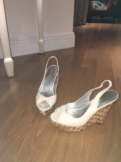 Leather wedge sandals size 7.5