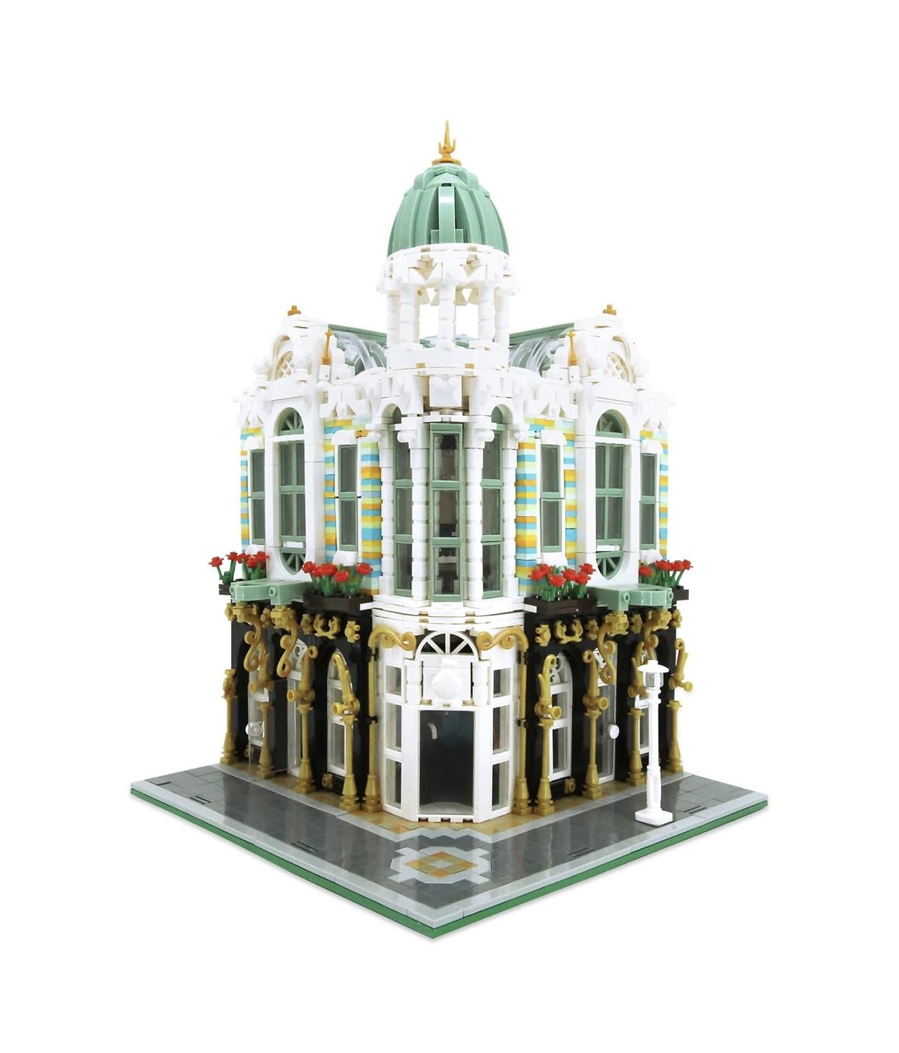 Street View Building Blocks Kit, Gem Store Mini Blocks Construction Toys European Architecture Model House Store Building Set, Idea Gifts Home Decorat