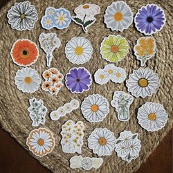 25 Flower daisy Floral design Stickers decals 