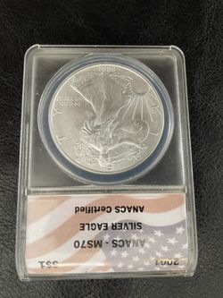 ANACS MS70 Eagle 2001 Silver Dolls