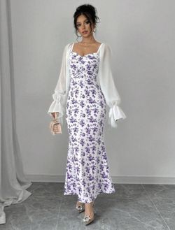 Lavender Maxi Dress – Rafferiza Ditsy Floral, 
