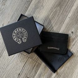 Chrome Hearts Silver Cross Cardholder Wallet Black