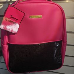 Pink Juicy Couture Back Pack With Sequin Front Pocket