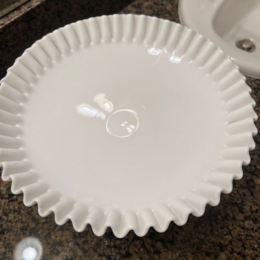 Fenton Milk Glass Fruit Bowl
