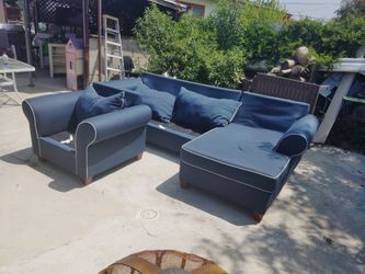 Blue couches