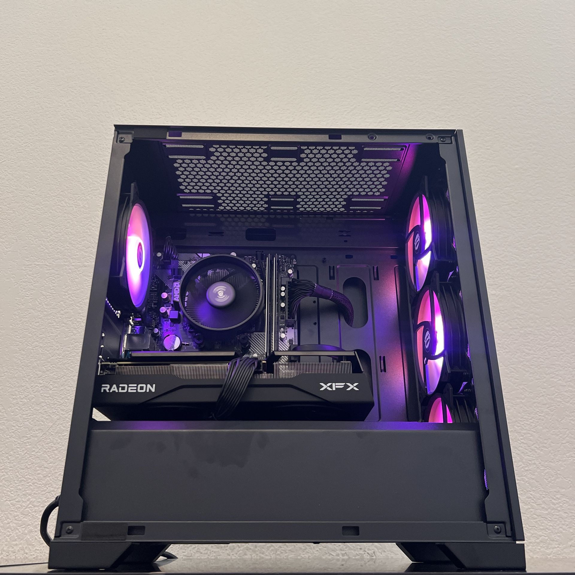ULTRA FAST Custom Gaming PC Computer (Ryzen 5 5500, RX 9060 XT = RTX 5060, 32GB RAM, 1TB NVMe + 1TB HDD, WiFi)
