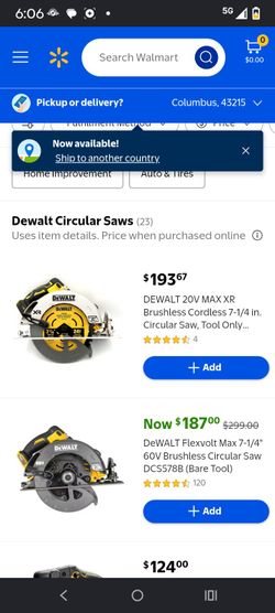 8 in DEWALT SKILL SAW.....