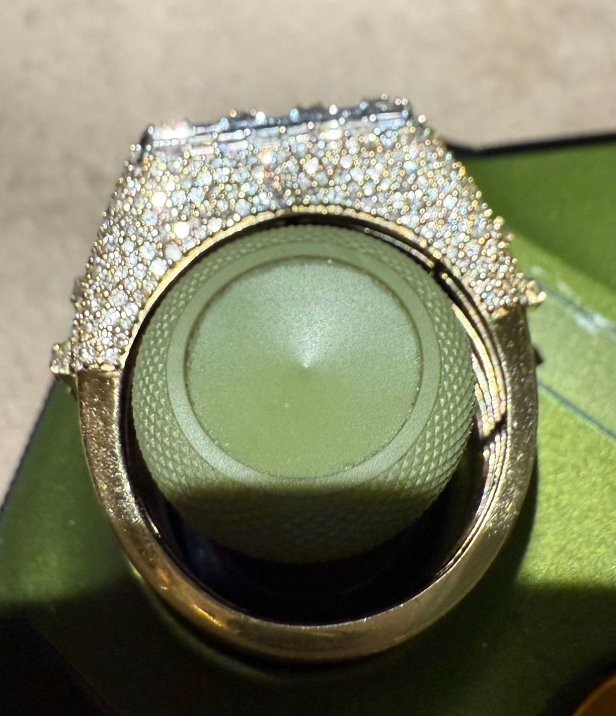 Men’s Iced Out Natural Diamond Ring Size 11