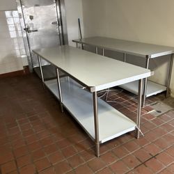 Brand New Stainless Steel Work Tables For Restaurants And Businesses