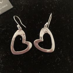 Silver earrings made in Mexico