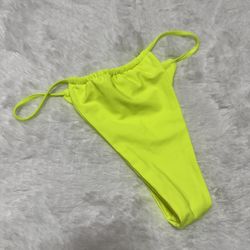 New small neon yellow bikini bottom festival rave panty shorts outfit swim suit
