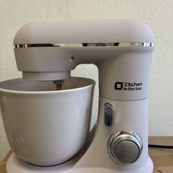 Kitchen in the Box Stand Mixer, 3.5QT Two Bowls Small Kitchen Electric Mixer, 10-Speed Portable Lightweight Matte Finish with Egg Whisk, Dough Hook, B