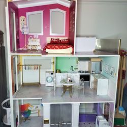 Rainbow High Townhouse - 3-Story 4 Foot Wood Dollhouse Playset