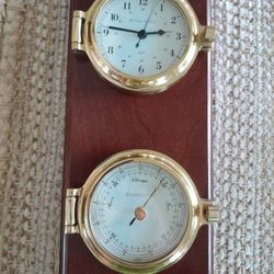 West marine clock barometer set
