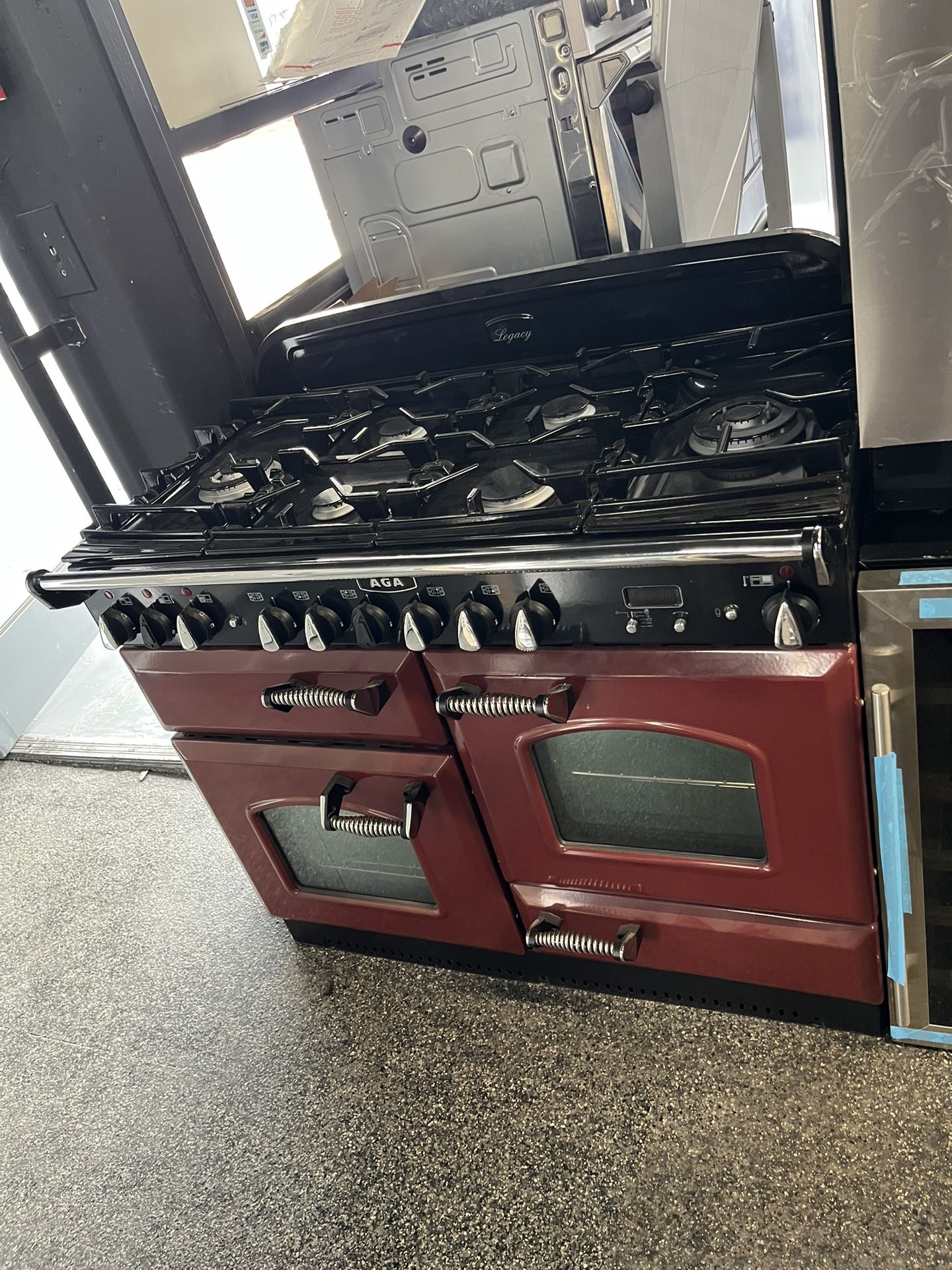 Cranberry AGA Legacy Dual Fuel 44” Range Stove + Cathedral Door