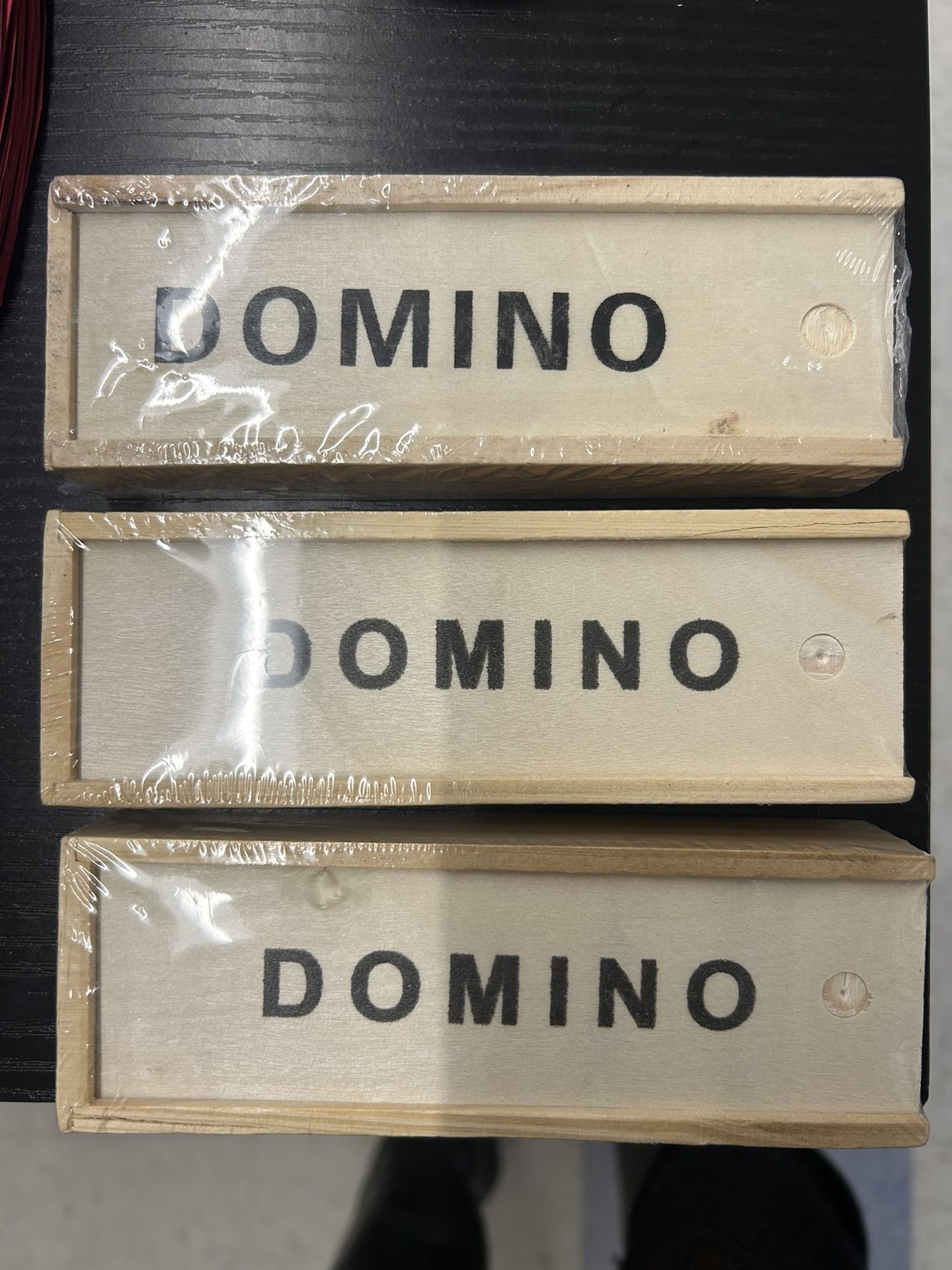 Mini Domino wooden box set new 