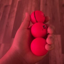 Neon Red Golf Balls