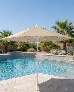 Luxury California Umbrella Co. - 9ft Outdoor Patio Shade Tilt & Crank Poolside UV Protection New