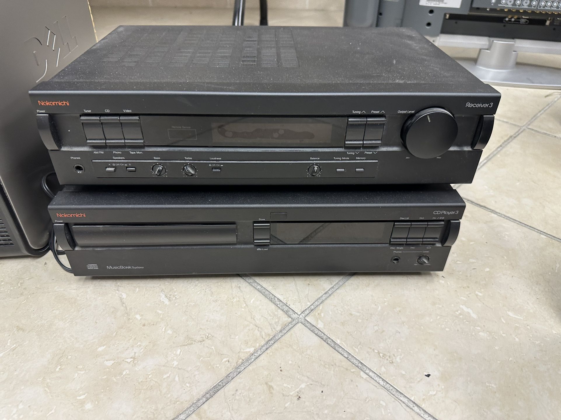 Nakamichi Receiver 3 / CD Player 3 Bundle (CD Eject Error)