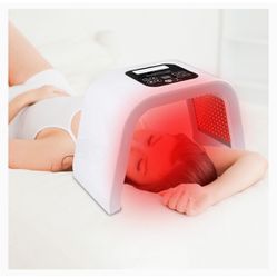 Megelin LED Light Therapy Machine,LED Face Mask Light Therapy 7 in 1 Colors