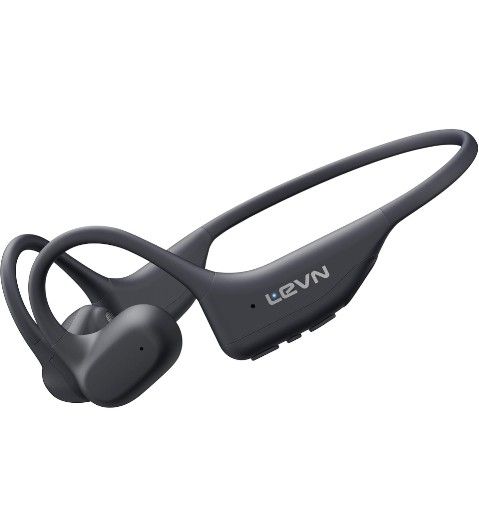 LEVN Bone Conduction Headphones, Open Ear Running Headphones Bluetooth 5.3, 14H Battery Sweatproof & Waterproof, Wireless with Built-in Mic for Cyclin