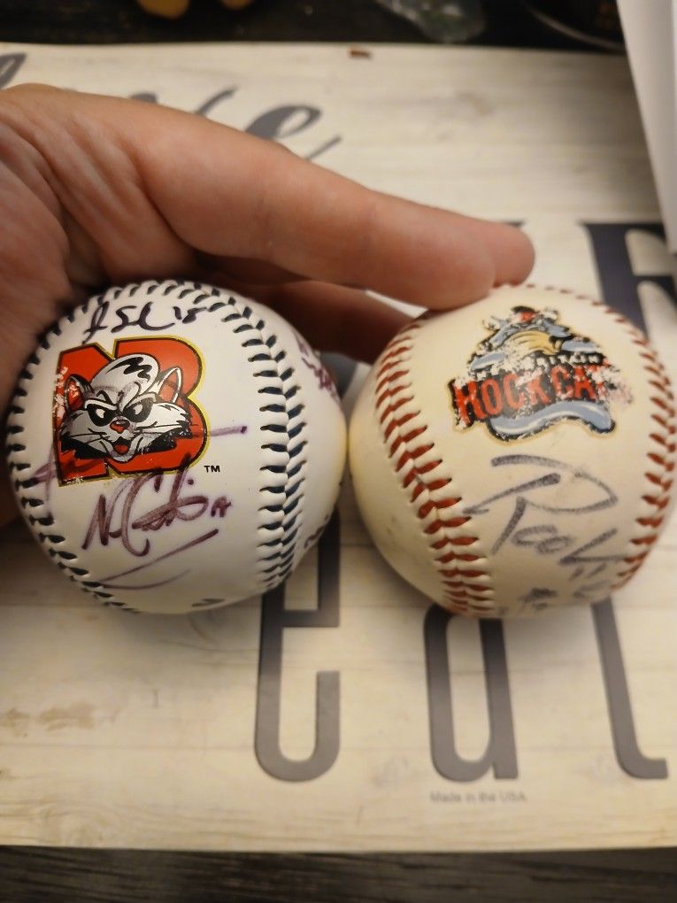 Autographed NB Rock Cats Baseballs