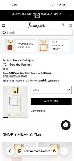 Maison Francis Kurkdjian 724 Eau de Parfum 6.8 oz