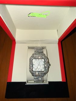 Cartier Diamond Watch Arabic Numerals