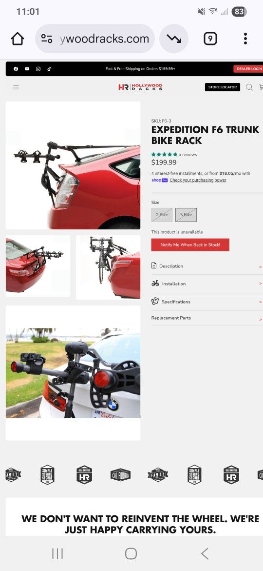 Trunk Bike Rack
