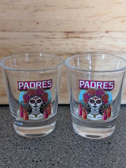 City Connect pair of shot glasses Padres