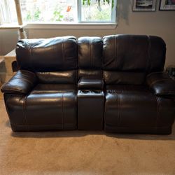 Leather Love Seat