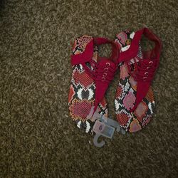 Women's red size 11 sandals