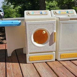 Vintage Little Tikes Washer Dryer Combo Ironing Board Laundry 

